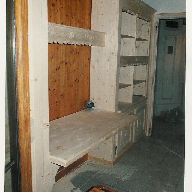 bureau bibliothèque bois