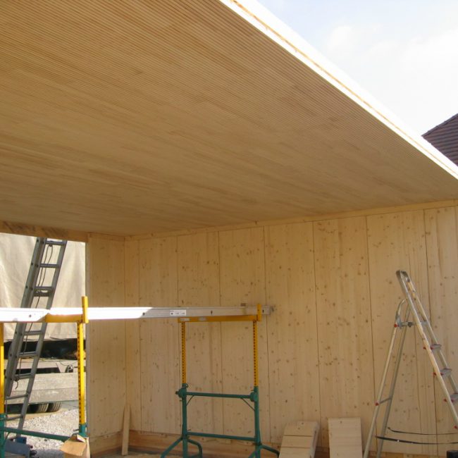 plafond travaux bois