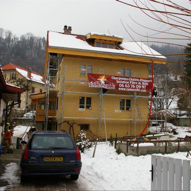 pose isolant chalet bois